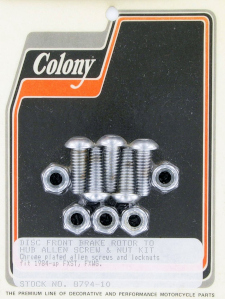 CALIPER SCREW & NUT KIT CHROME